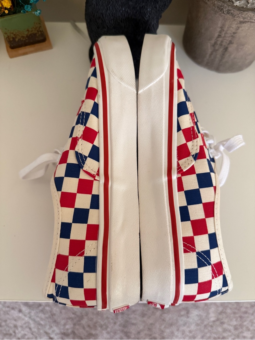 Vans Our Legends x 44 DX Mongoose Red Wht Blue Checkerboard Mens 6.5 W 8 - Picture 8 of 9